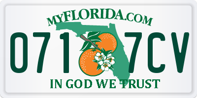 FL license plate 0717CV