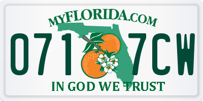 FL license plate 0717CW