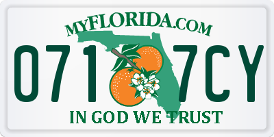 FL license plate 0717CY