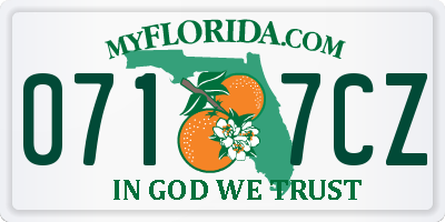 FL license plate 0717CZ