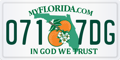 FL license plate 0717DG