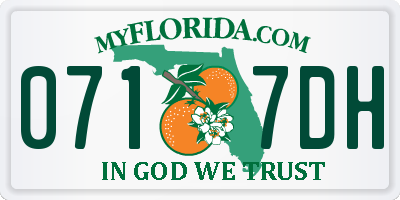 FL license plate 0717DH
