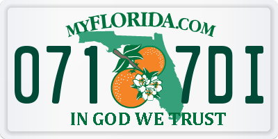 FL license plate 0717DI