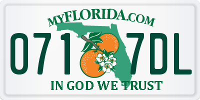 FL license plate 0717DL
