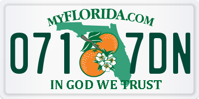 FL license plate 0717DN