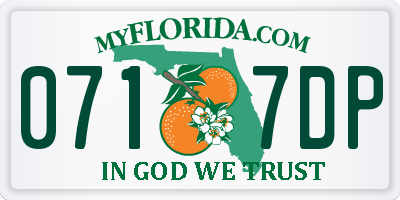 FL license plate 0717DP