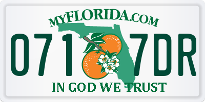 FL license plate 0717DR