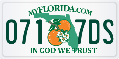 FL license plate 0717DS