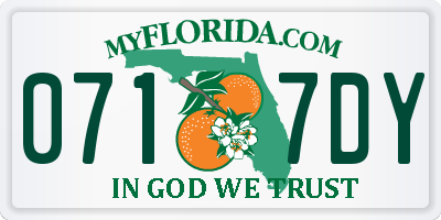 FL license plate 0717DY