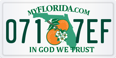 FL license plate 0717EF