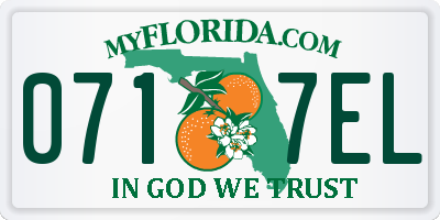 FL license plate 0717EL