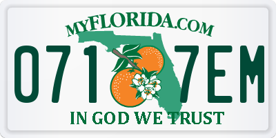 FL license plate 0717EM