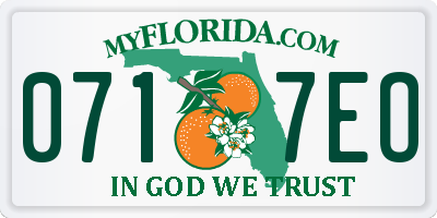 FL license plate 0717EO