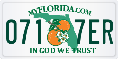 FL license plate 0717ER