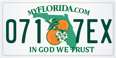 FL license plate 0717EX