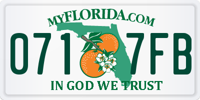 FL license plate 0717FB
