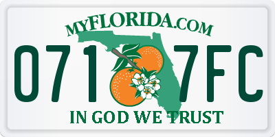 FL license plate 0717FC