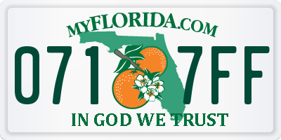 FL license plate 0717FF