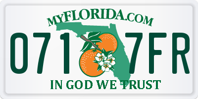 FL license plate 0717FR