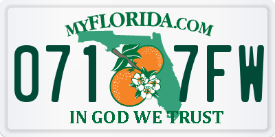 FL license plate 0717FW