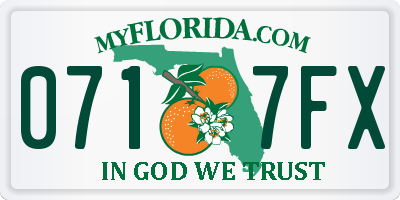 FL license plate 0717FX