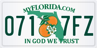 FL license plate 0717FZ