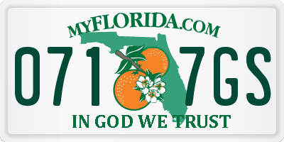 FL license plate 0717GS