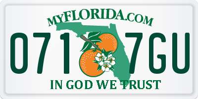 FL license plate 0717GU