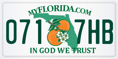 FL license plate 0717HB