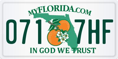 FL license plate 0717HF