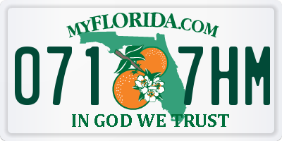 FL license plate 0717HM