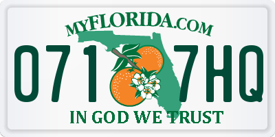 FL license plate 0717HQ