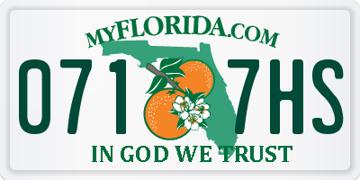 FL license plate 0717HS