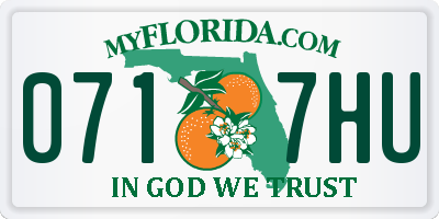FL license plate 0717HU