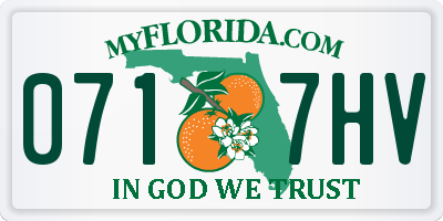FL license plate 0717HV