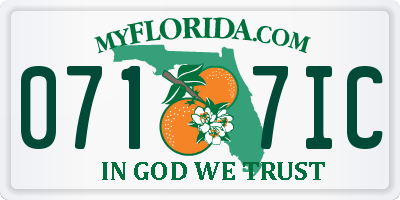 FL license plate 0717IC