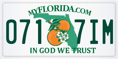 FL license plate 0717IM
