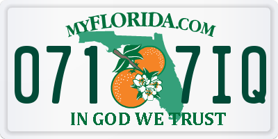 FL license plate 0717IQ