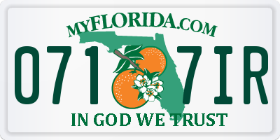 FL license plate 0717IR