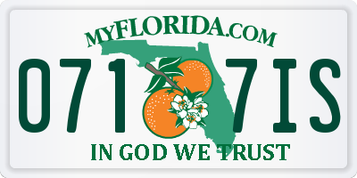 FL license plate 0717IS