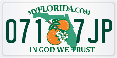 FL license plate 0717JP