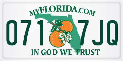 FL license plate 0717JQ