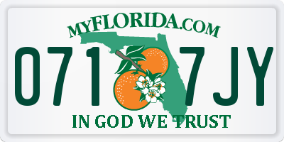 FL license plate 0717JY