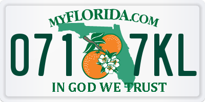 FL license plate 0717KL