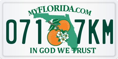 FL license plate 0717KM