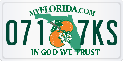 FL license plate 0717KS