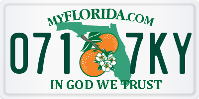 FL license plate 0717KY