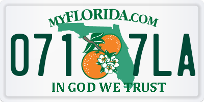 FL license plate 0717LA