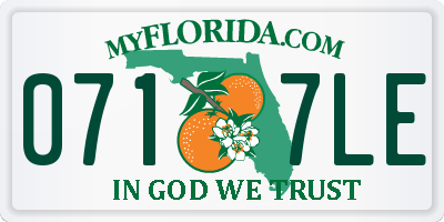FL license plate 0717LE