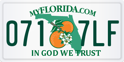FL license plate 0717LF